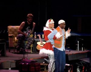 Aaron Tveit (background), Telly Leung and Wayne Brady @ BroadwayWorld Aaron Tveit (background), Telly Leung and Wayne Brady Photo