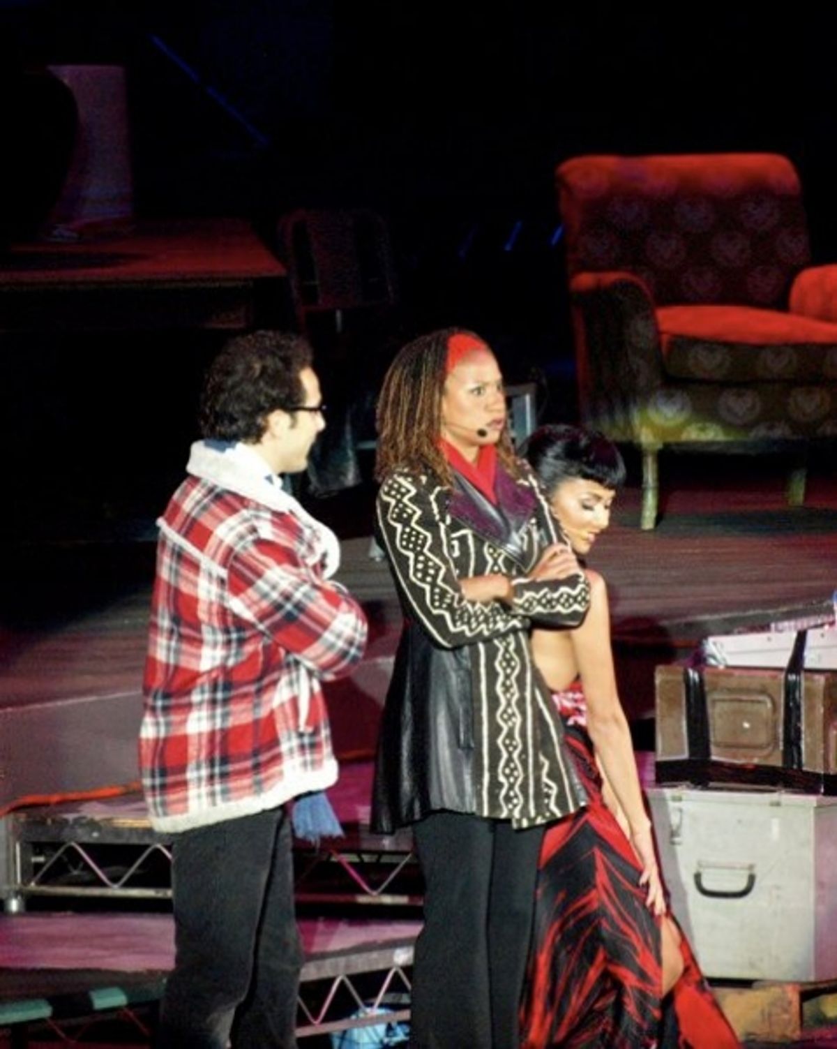 Skylar Astin, Tracie Thoms and Nicole Scherzinger at 