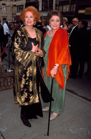Arlene Hahl and Patricia Neal Arrives at the Wedding of Liza Minnellli and David Gest Photo