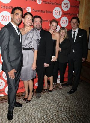 Director Peter Dubois, Bobby Cannavale, Sutton Foster, Ari Graynor, Playwright Paul W Photo