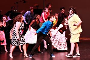 Tyler Hanes and BDF students Photo