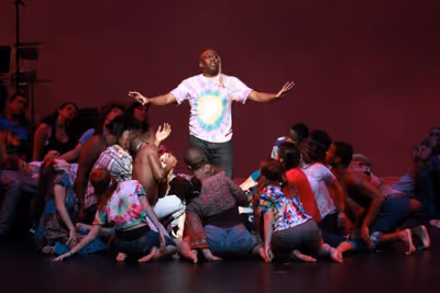 Titus Burgess and Students Photo