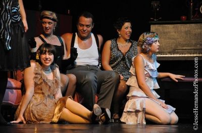 Ryan Witt & Amy Osatinki  with cast of "The Wild Party" Photo
