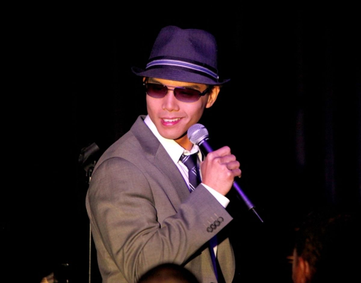 Telly Leung on stage at 