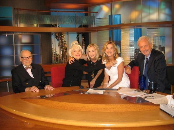 Harry Kullijian and Carol Channing with Good Day LA co-hosts Dorothy Lucey, Steve Edw Photo