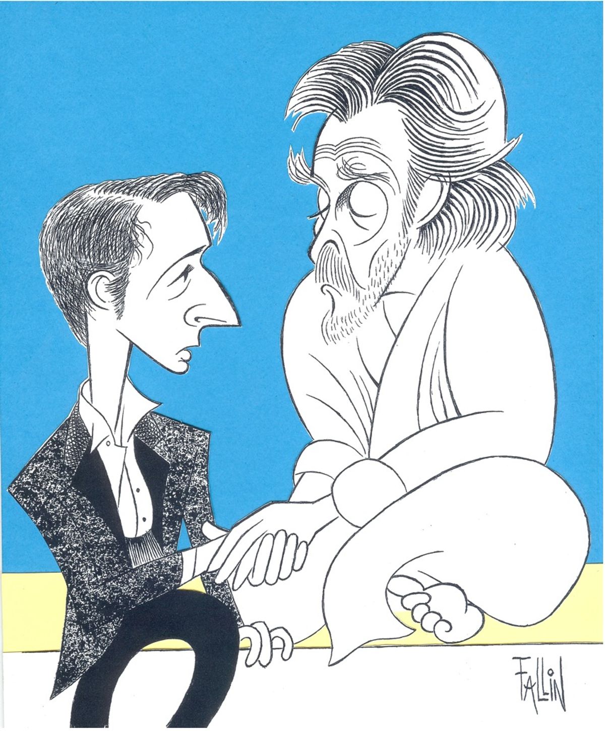 Noah Robbins and John Glover in SECRETS OF THE TRADE at 