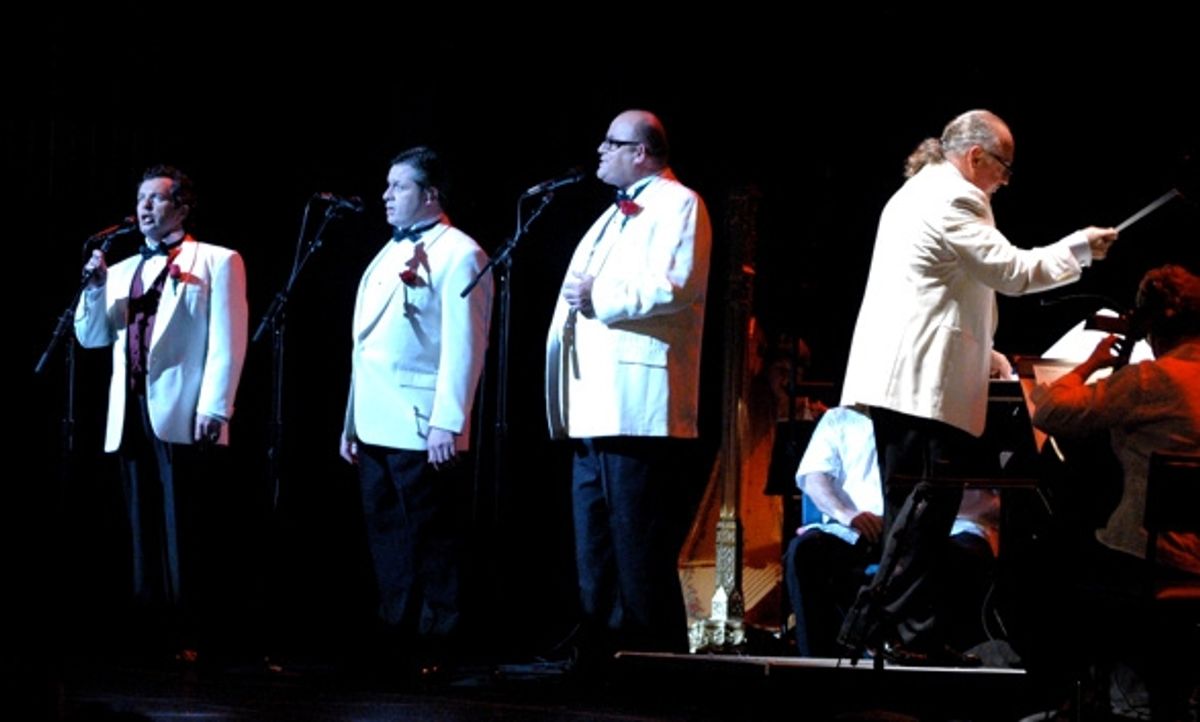 The Irish Tenors Renunion Tour 2010-Finbar Wright, Anthony Kearns, Ronan Tynan and musical director Arnie Roth at 