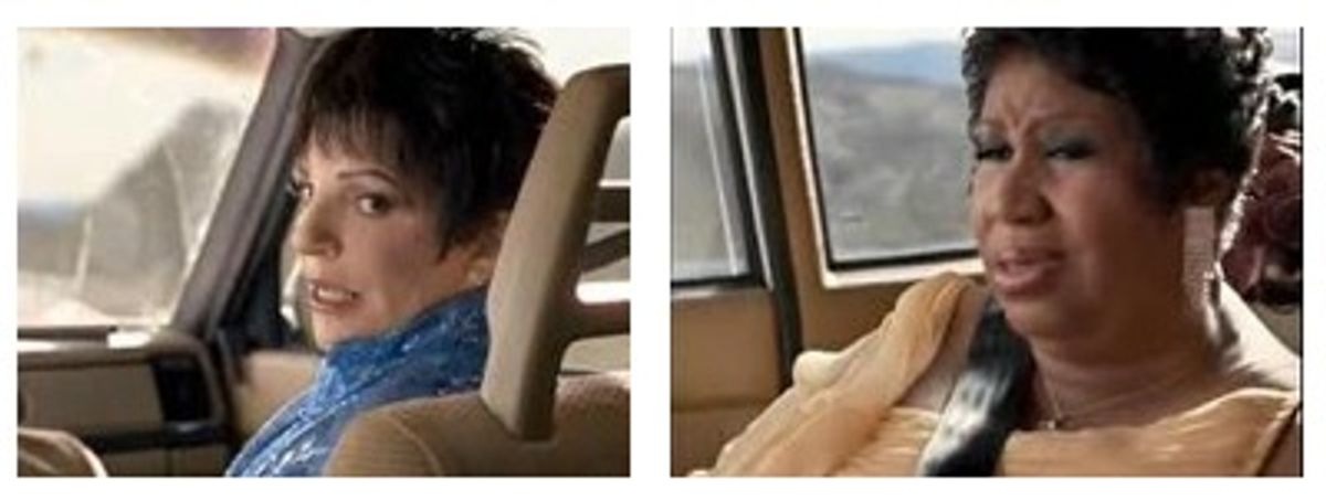 Liza Minnelli and Aretha Franklin at 