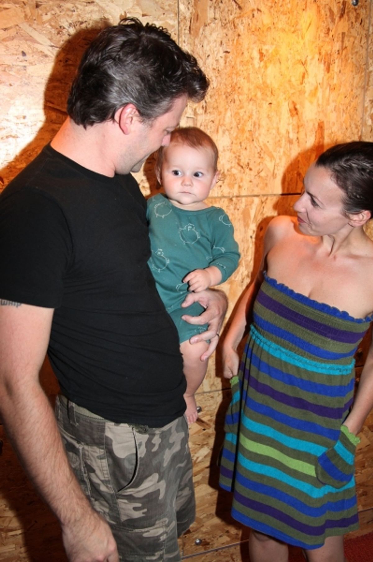 Jeremy Kushnier with his wife and daughter at 