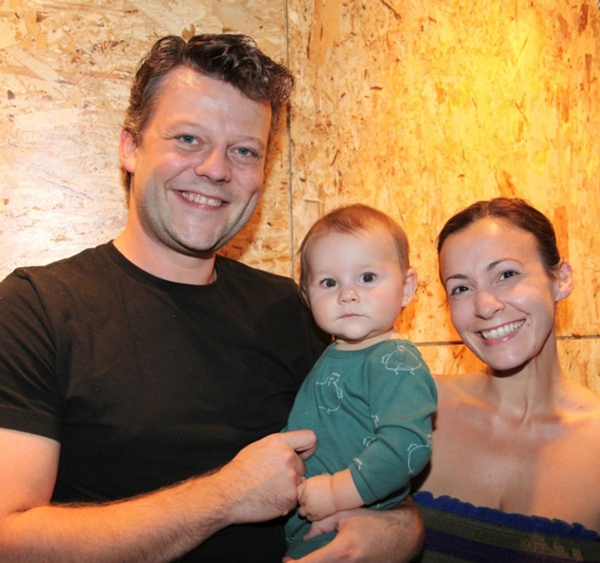 Jeremy Kushnier with his wife and daughter at 