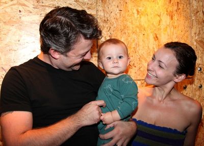 Jeremy Kushnier with his wife and daughter Photo