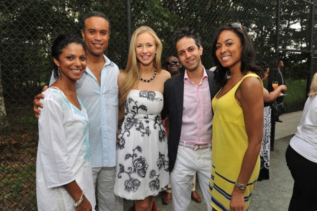 Andrea and Maurice Dubois with friends at 