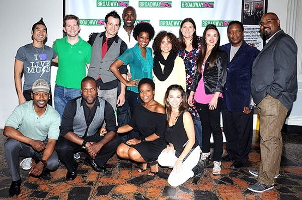 Rory O'Malley & Jenny Kanelos with the cast of Memphis Photo