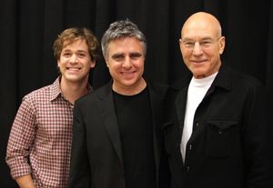 T.R. Knight, Neil Pepe (Director) & Patrick Stewart Photo