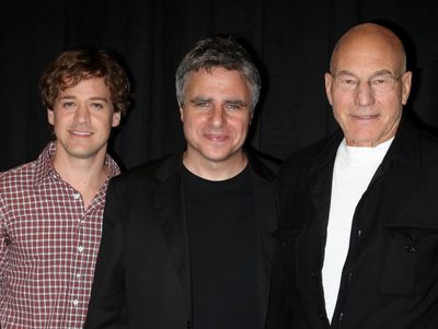 T.R. Knight, Neil Pepe (Director) & Patrick Stewart Photo
