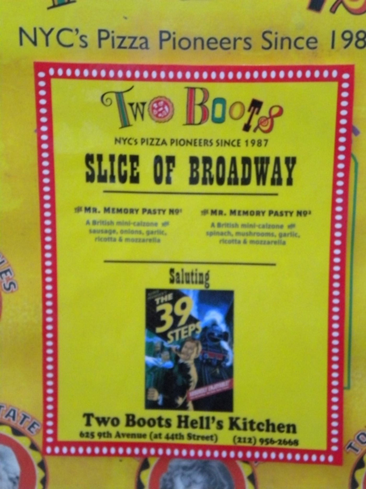 Photo Flash: Two Boots Pizza Celebrates THE 39 STEPS Photo Flash: Two Boots Pizza Celebrates THE 39 STEPS Image