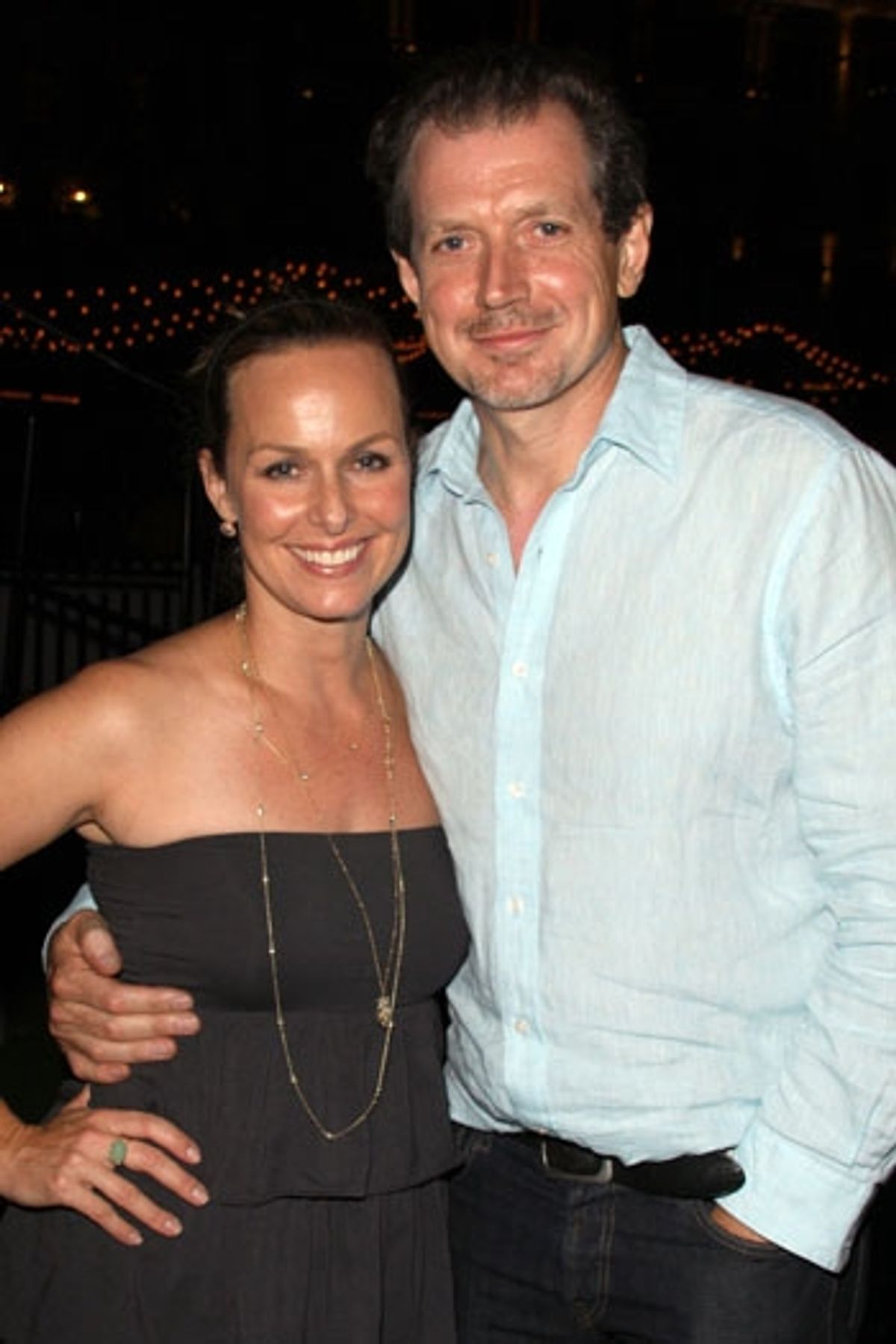 Melora Hardin and husband at The Americana at Brand at 