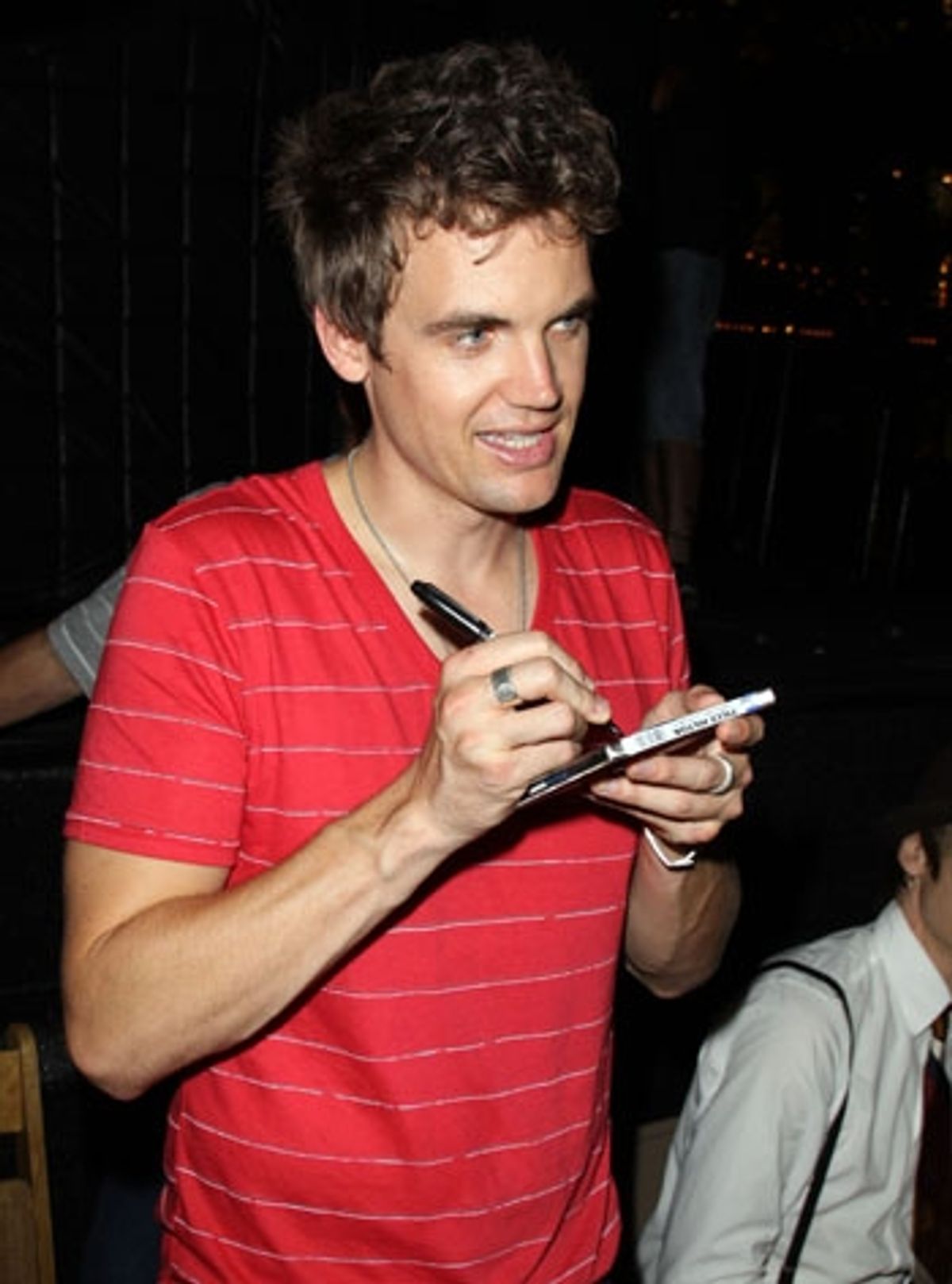 Tyler Hilton greeting fans at The Americana at Brand at 