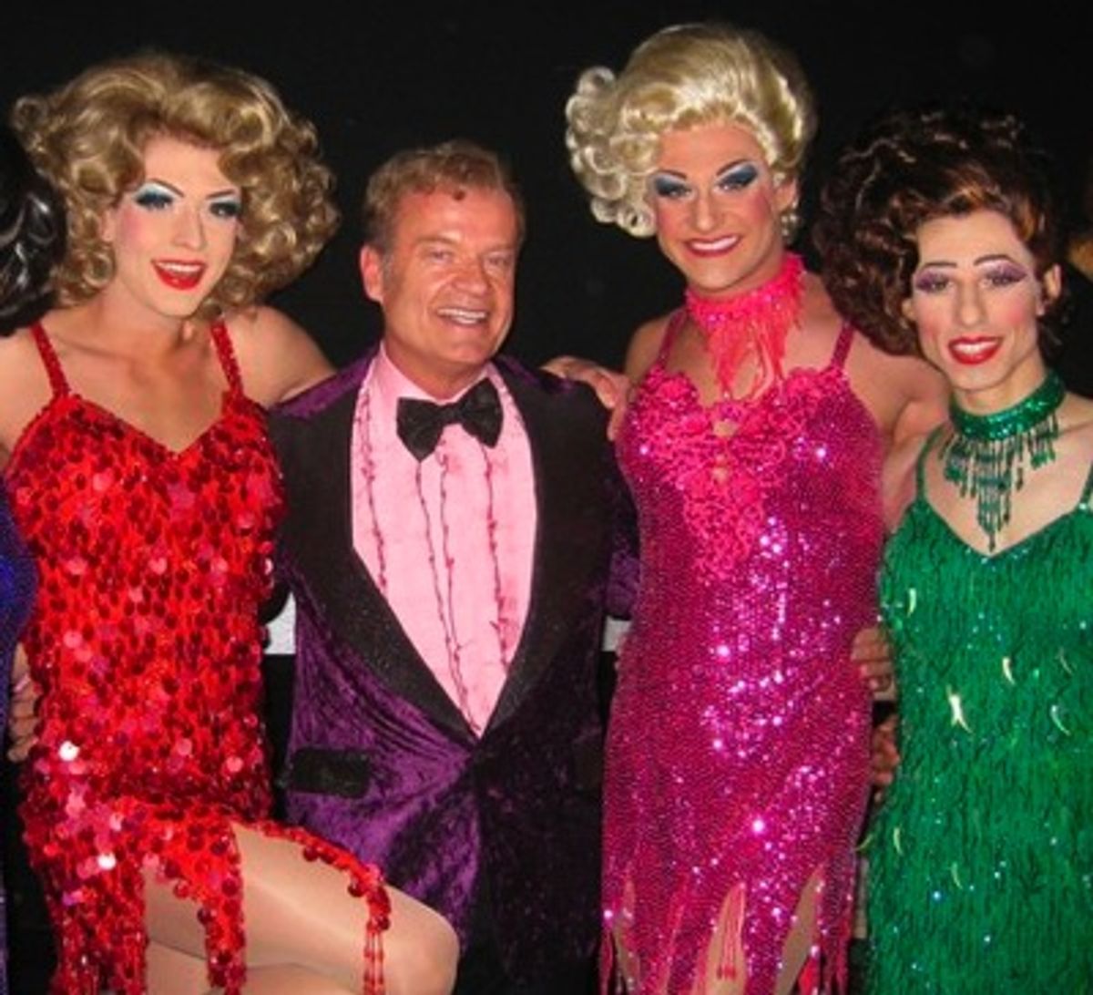Kelsey Grammer, Logan Keslar and the company of LA CAGE AUX FOLLES at 