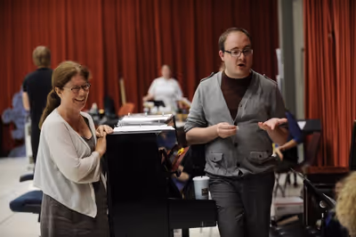 Mary Zimmerman and Musical Director Doug Peck  Photo