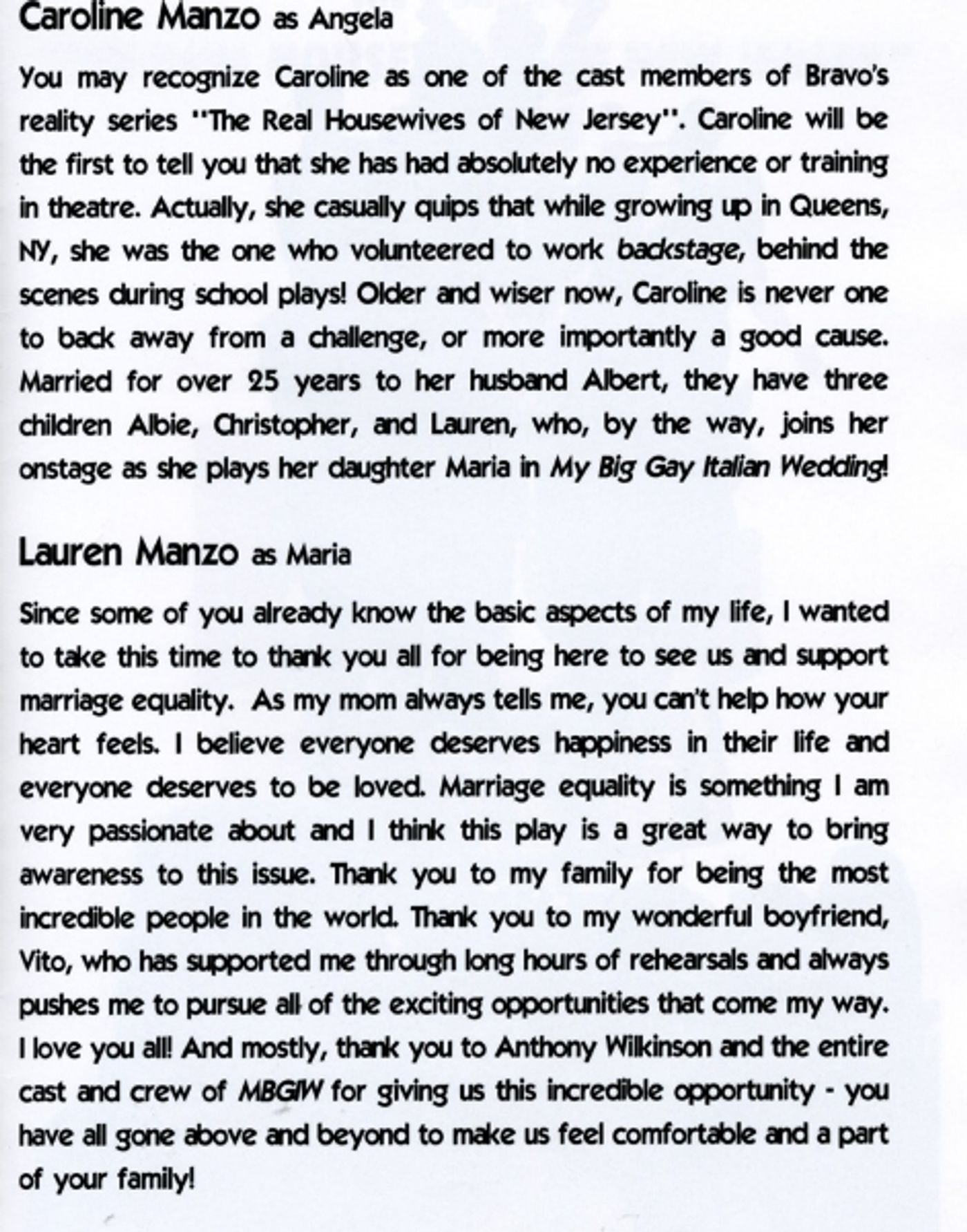 Photo Coverage: The Real NJ Housewives Open In MY BIG GAY ITALIAN WEDDING  Image