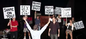 (l-r) Frank Blocker, John-Charles Kelly, Stephen Hope, Jerry Douglas (Director), Malcolm Madera, Graham Stuart Allen, Zach Wagner,Lori Gardner & Rita Rehn @ BroadwayWorld (l-r) Frank Blocker, John-Charles Kelly, Stephen Hope, Jerry Douglas (Director), Malc Photo