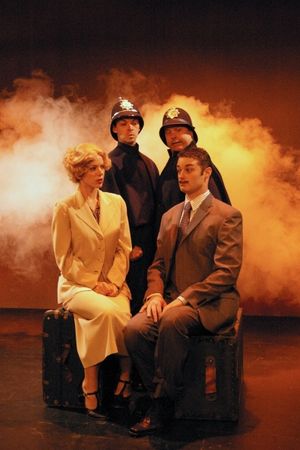 Deanna Gibson* (Pamela), Spencer Plachy* (Richard Hannay), Brad DePlanche* (Clown 1), and Brandon Roberts @ BroadwayWorld Deanna Gibson* (Pamela), Spencer Plachy* (Richard Hannay), Brad DePlanche* (Clown 1), Photo