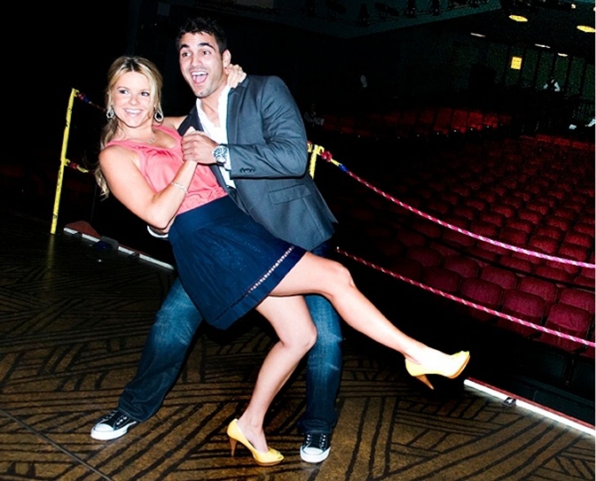 Ali Fedotowsky and fiance Roberto Martinez at 