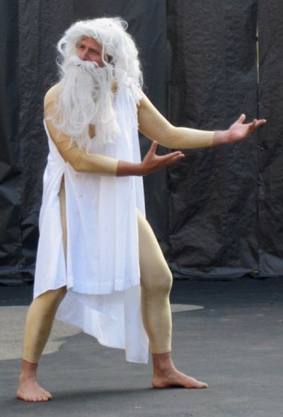 Director M. Greenfield briefly appears as "The Ghost of Sophocles." Photo