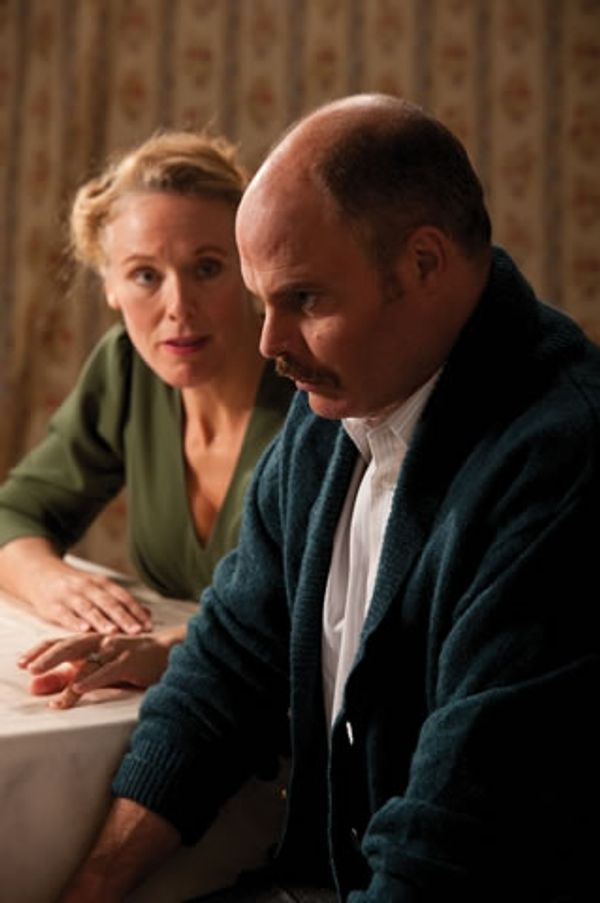 Liisa Ivary (left) as Mrs. van Daan and Mark Corkins as Mr. van Daan Photo