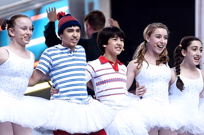 Dayton Tavares, Alex Ko & the cast of Billy Elliot Photo