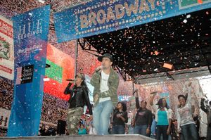 Karen Olivo and Lin-Manuel Miranda are joined onstage by all the shows Photo