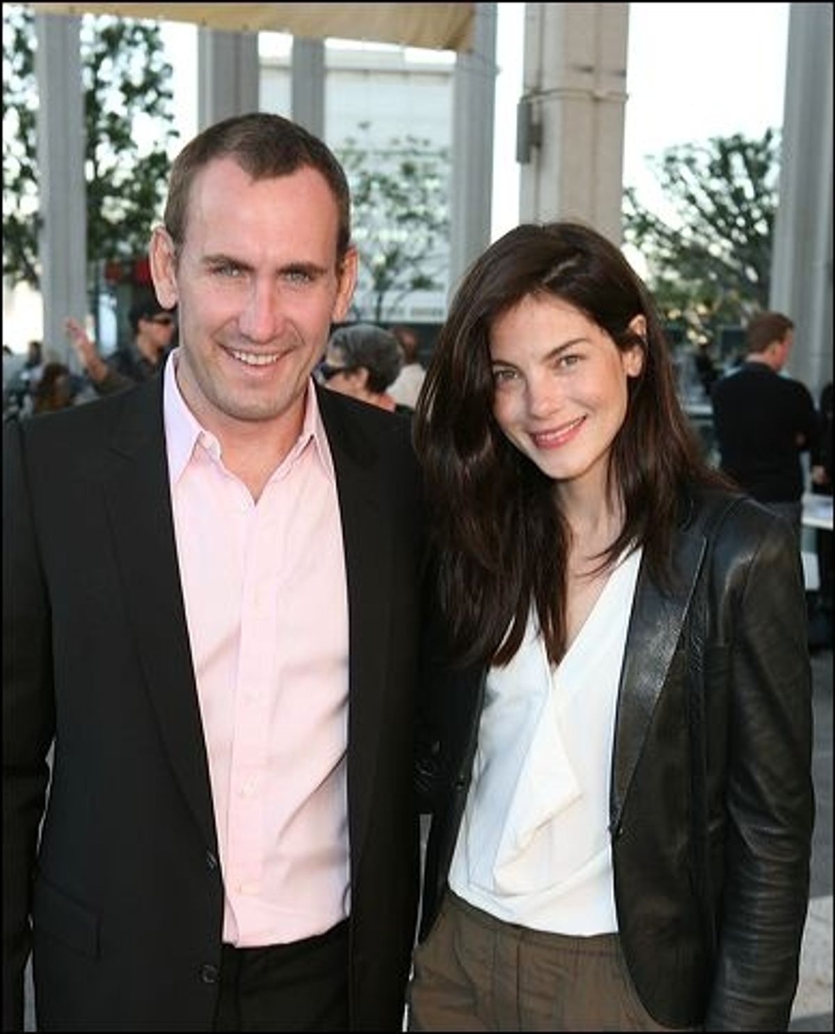 Peter White (L) and Michelle Monaghan  at 