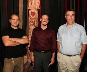 Director Alfred Preisser, author Christopher Stokes and playwright Jeff Cohen @ BroadwayWorld Director Alfred Preisser, author Christopher Stokes and playwright Jeff Cohen Photo