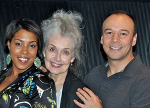 De'Andre Aziza, Mary Beth Piel and Danny Burstein Photo