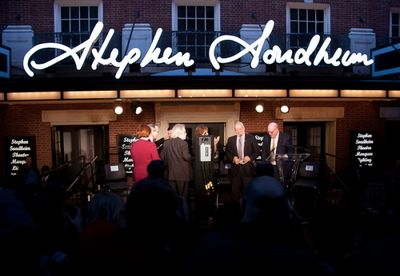 Christine Quinn, Todd Haimes, Nathan Lane, John Weidman, Patti LuPone, Stephen Sondhe Photo