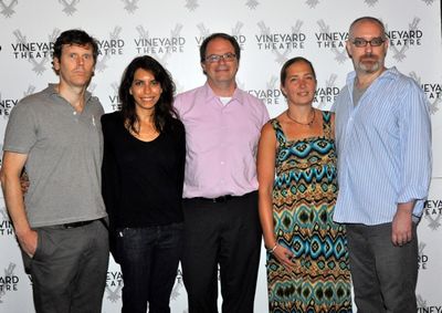 Will Eno, Sarah Stern (Associate Artistic Director), Douglas Aibel (Vineyard Theatre  Photo