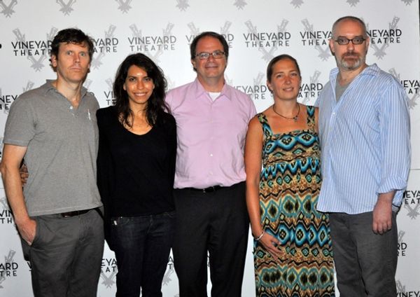 Will Eno, Sarah Stern (Associate Artistic Director), Douglas Aibel (Vineyard Theatre  Photo