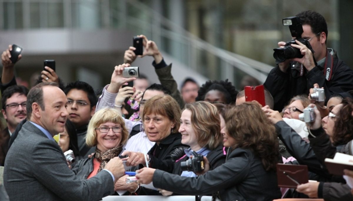 Kevin Spacey and fans at 
