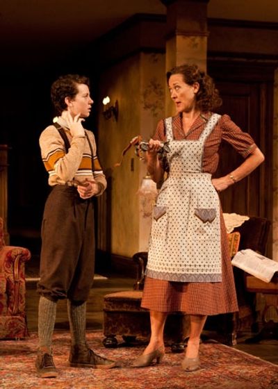 Austyn Myers as Eugene Jerome and Karen Ziemba as Kate Jerome Photo