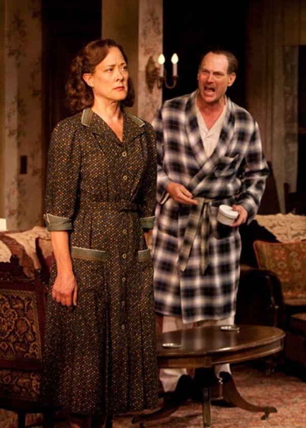 Karen Ziemba as Kate Jerome and David Bishins as Jack Jerome  Photo