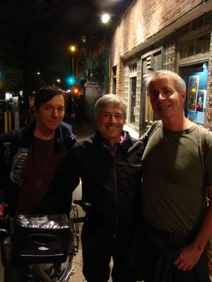 David Ilku, restaurateur Florent Morellet, and director Kevin Maloney Photo