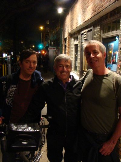 David Ilku, restaurateur Florent Morellet, and director Kevin Maloney Photo