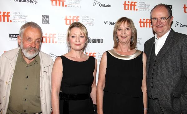 Mike Leigh, Lesley Manville, Ruth Sheen, and Jim Broadbent Photo