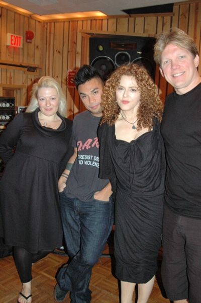 Lynn Pinto, Andros Rodriguez, Bernadette Peters and Rob Bowman Photo