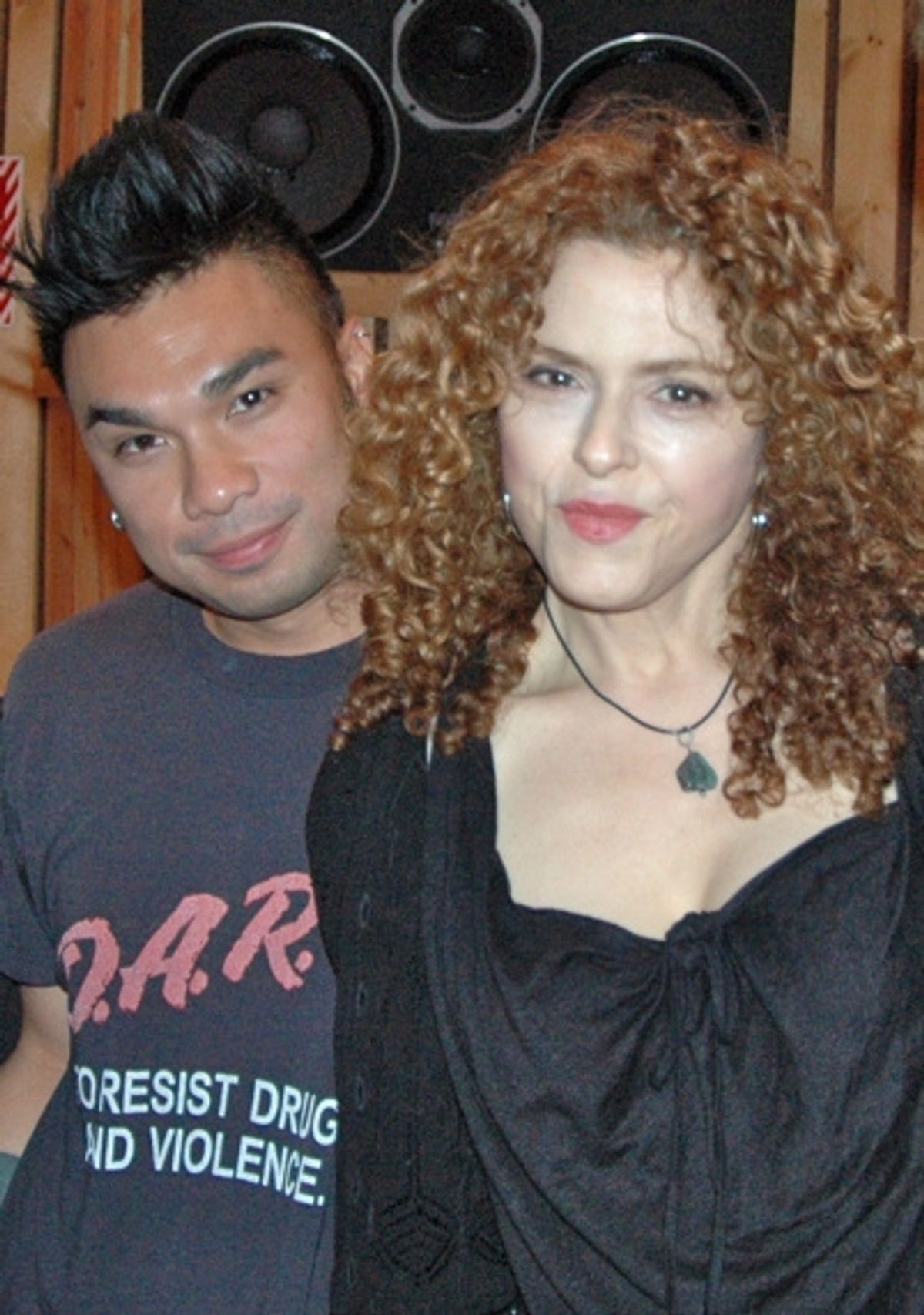 Andros Rodriguez and Bernadette Peters at 