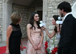 Rosemary Fossee and her mother talk with Jennifer and Trey. @ BroadwayWorld Rosemary Fossee and her mother talk with Jennifer and Trey. Photo