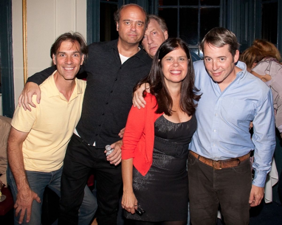 Angelo Fraboni, Scott Adsit, Alan Zweibel, Dayle Reyfel, and Matthew Broderick at 