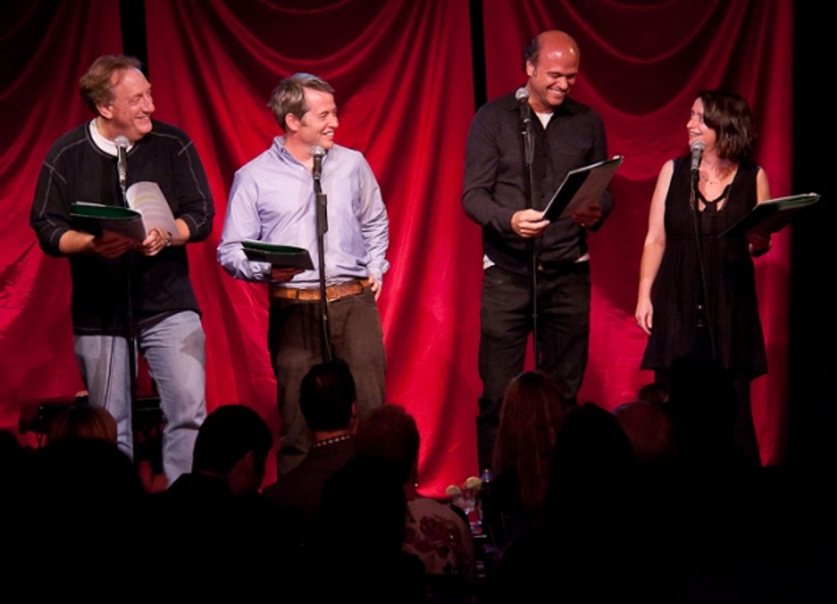 Alan Zweibel, Matthew Broderick, Scott Adsit and Rachel Dratch at 