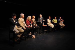 The honorees at the First Night Symposium, moderated by Jeffrey Ellis @ BroadwayWorld The honorees at the First Night Symposium, moderated by Jeffrey Ellis Photo